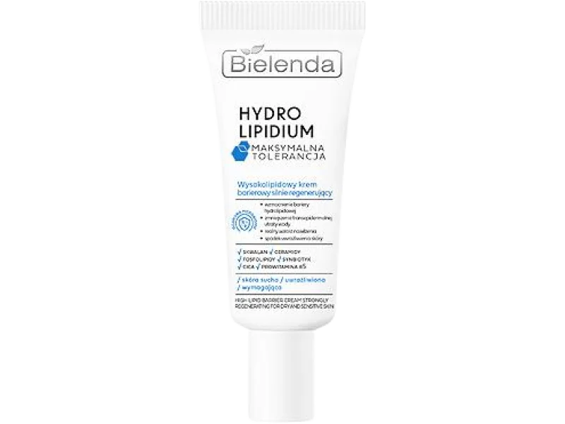 Bielenda Hydro Lipidium maksymalna tolerancja wysokolipidowy krem barierowy silnie regenerujący