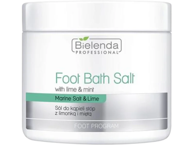 Bielenda Professional Premium Foot Bath Salt with lime and mint, smak limonka i mięta, sól lecznicza