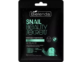 Zdjęcie produktu Bielenda Snail Beauty Secrets, balansująco-regenerująca czarna maska w płacie