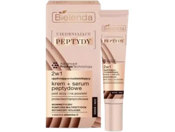 Zdjęcie produktu Bielenda Ujędrniające peptydy, krem+serum peptydowe pod oczy i na powieki 2w1