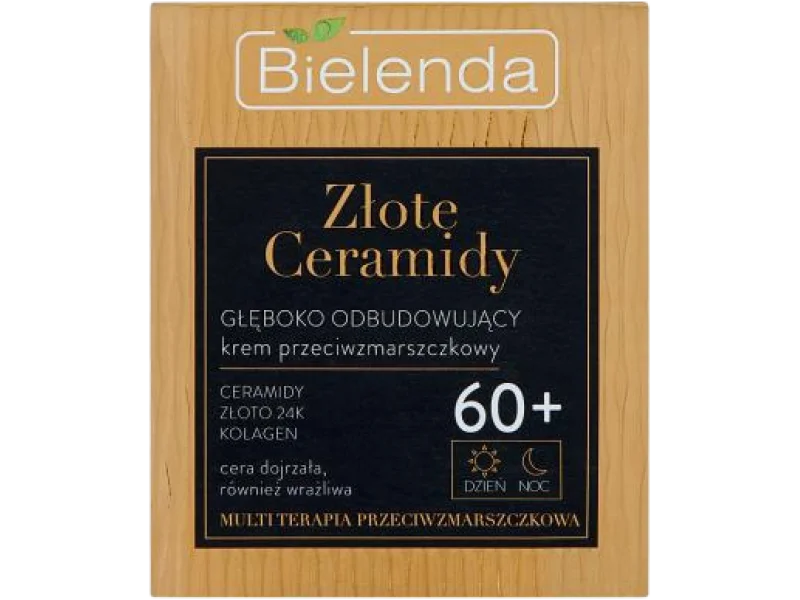 Bielenda Złote Ceramidy przeciwzmarszczkowy głęboko odbudowujący 60+, krem