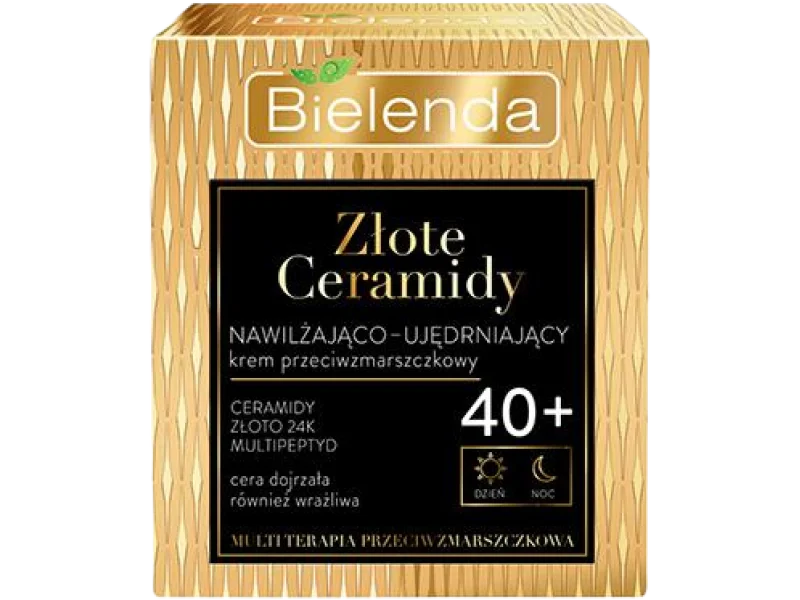Bielenda złote ceramidy przeciwzmarszczkowy nawilżająco-ujędrniający 40+, krem