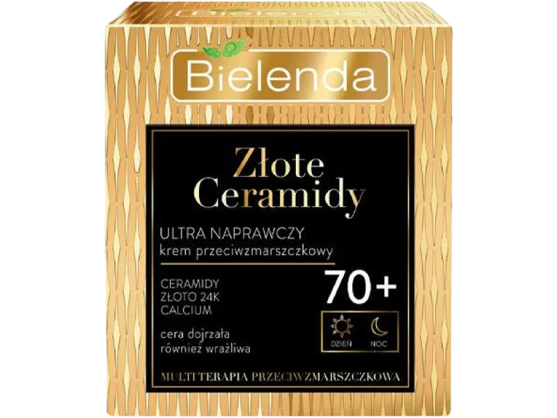 Bielenda Złote Ceramidy przeciwzmarszczkowy ultra naprawczy 70+, krem