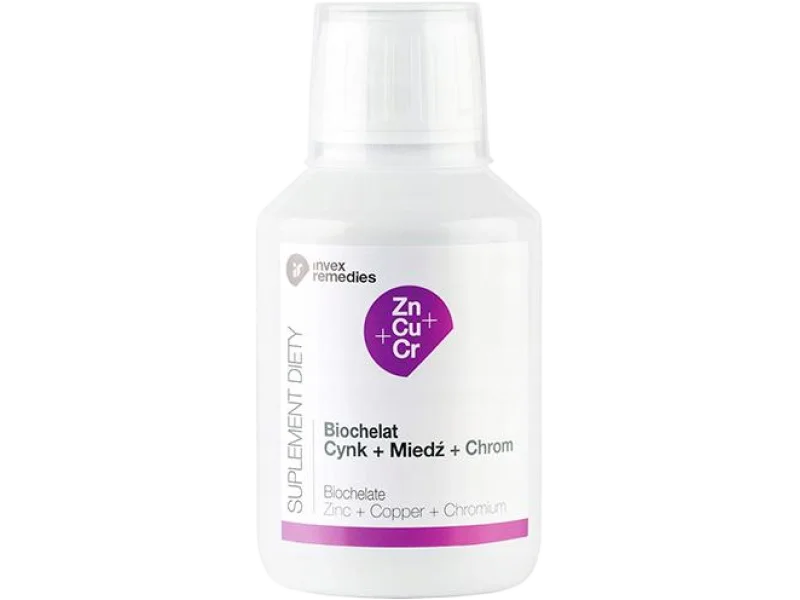 Biochelat cynk + miedź + chrom, płyn