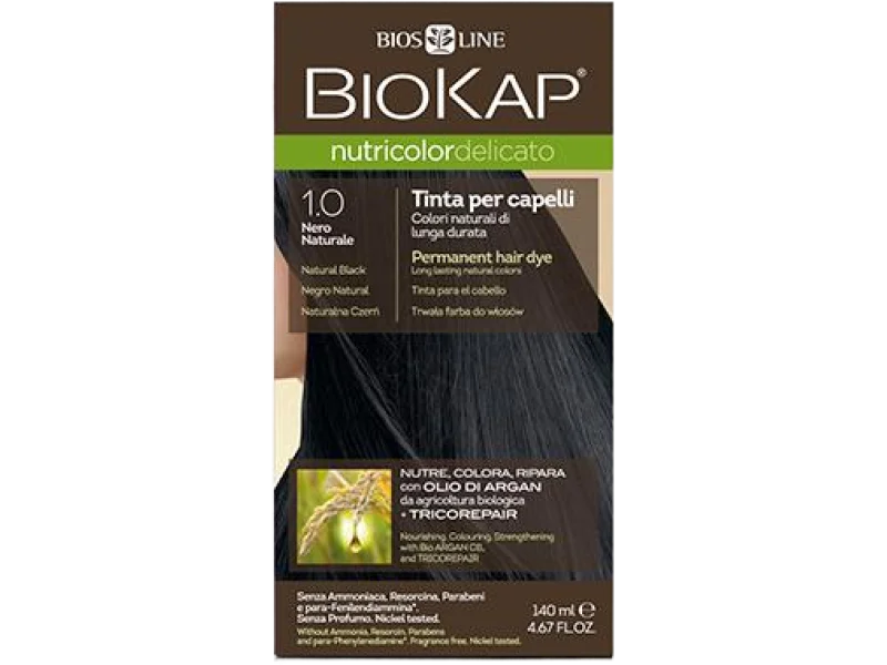 BioKap Nutricolor Delicato, 1.0 naturalna czerń, farba