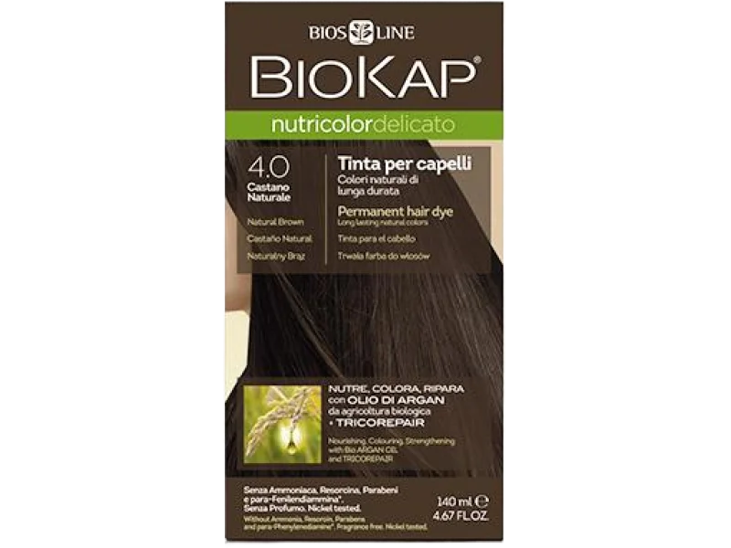 BioKap Nutricolor Delicato, 4.0 naturalny brąz, farba