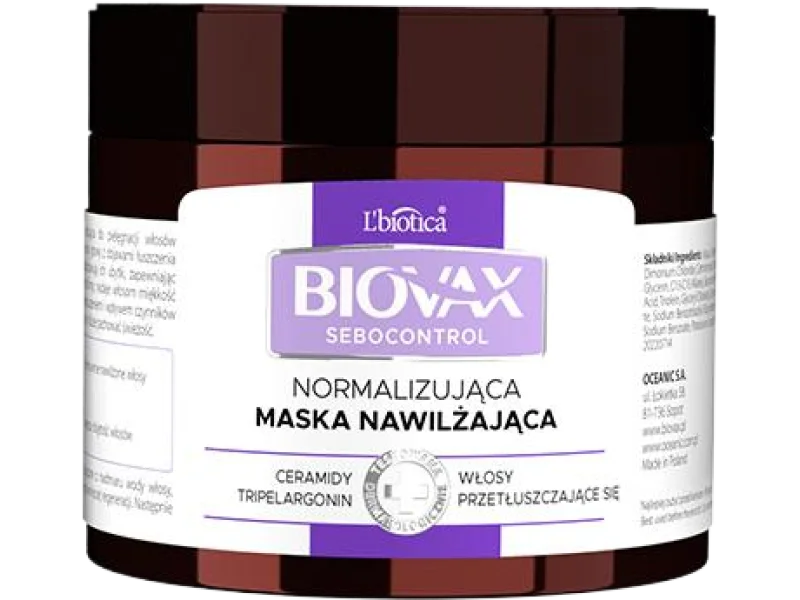 Biovax Sebocontrol normalizująca seboregulująca, maska