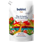 Bobini Fun płyn do kąpieli i żel do mycia wysoka piana o zapachu truskawek zapas