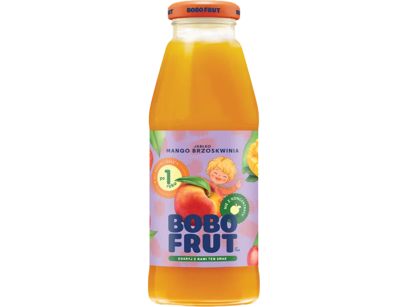 Bobo Frut nektar jabłko brzoskwinia mango po 12. miesiącu, płyn