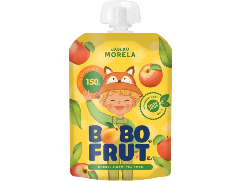 Bobo Frut, smak jabłko-morela, mus