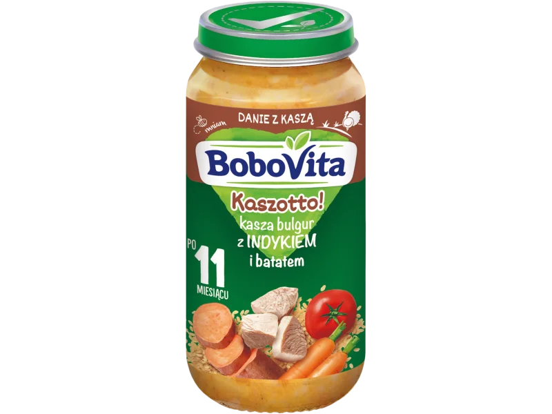 BoboVita Kaszotto! kasza bulgur z indykiem i batatem, po 11. miesiącu, gotowy posiłek