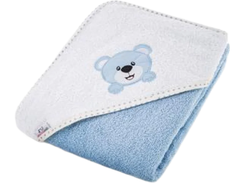 Bocioland okrycie kąpielowe z kapturkiem niebieskie