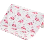 BOCIOLAND Pieluszka bambusowa flamingi