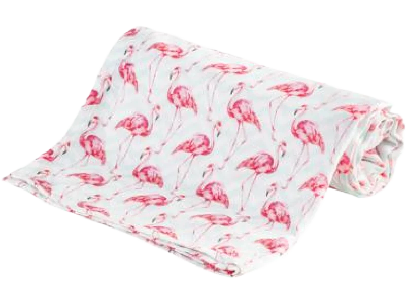 BOCIOLAND Pieluszka bambusowa flamingi