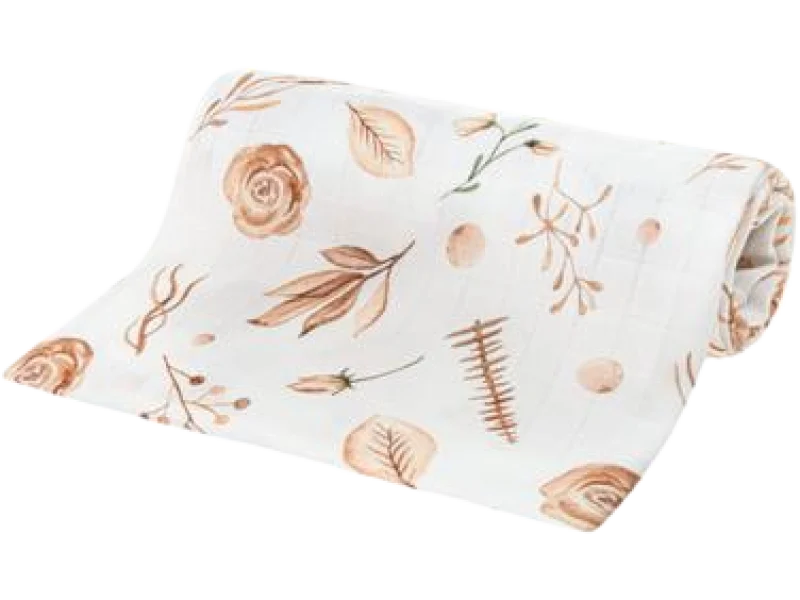 Bocioland pieluszka bambusowa kwiaty boho