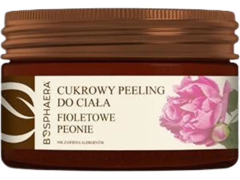 BOSPHAERA Cukrowy peeling do ciała fioletowe peonie
