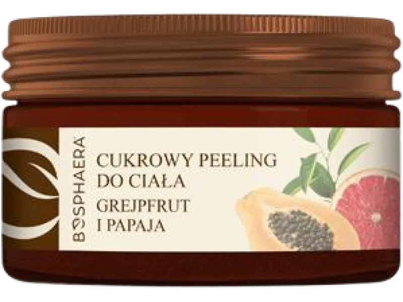 BOSPHAERA Cukrowy peeling do ciała grejpfrut i papaja