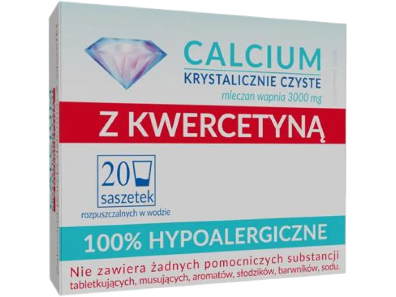 Calcium hypoalergiczne krystalicznie czyste z kwercetyną, saszetki