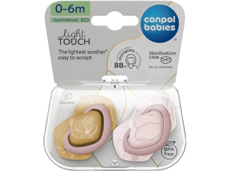 Canpol babies Light Touch symetryczny Gold, smoczek