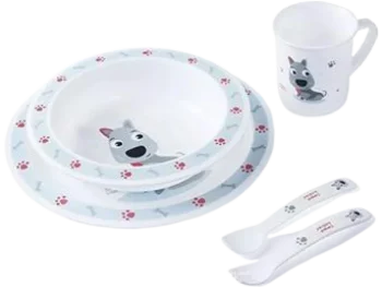 Zdjęcie produktu CANPOL BABIES Plastikowy zestaw stołowy Cute Animals