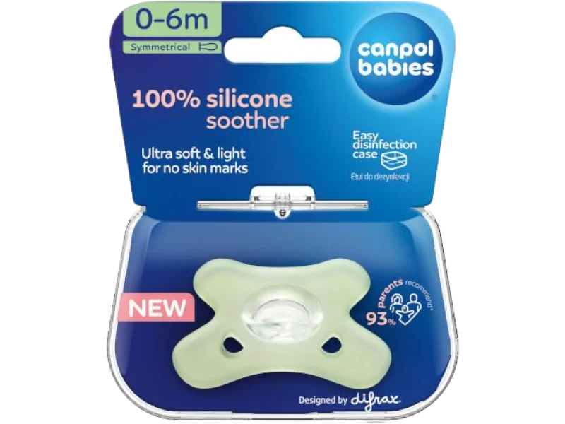 Canpol babies smoczek 100% silikonowy symetryczny