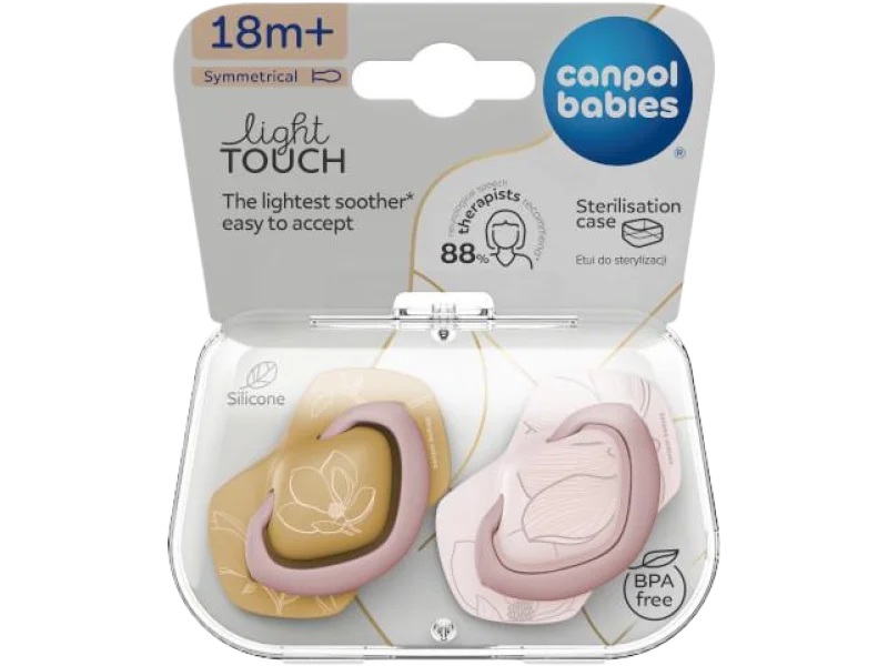 Canpol babies Light touch symetryczny Gold, smoczek