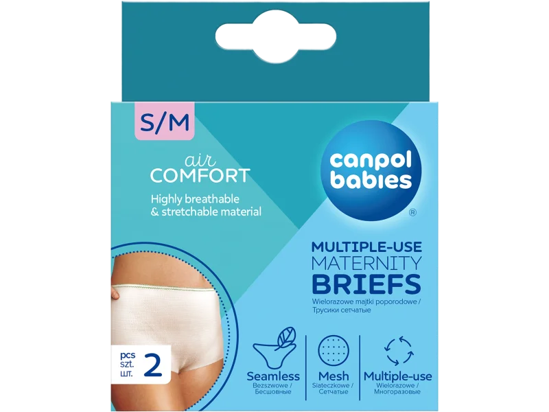 CANPOL BABIES wielorazowe siateczkowe majtki poporodowe