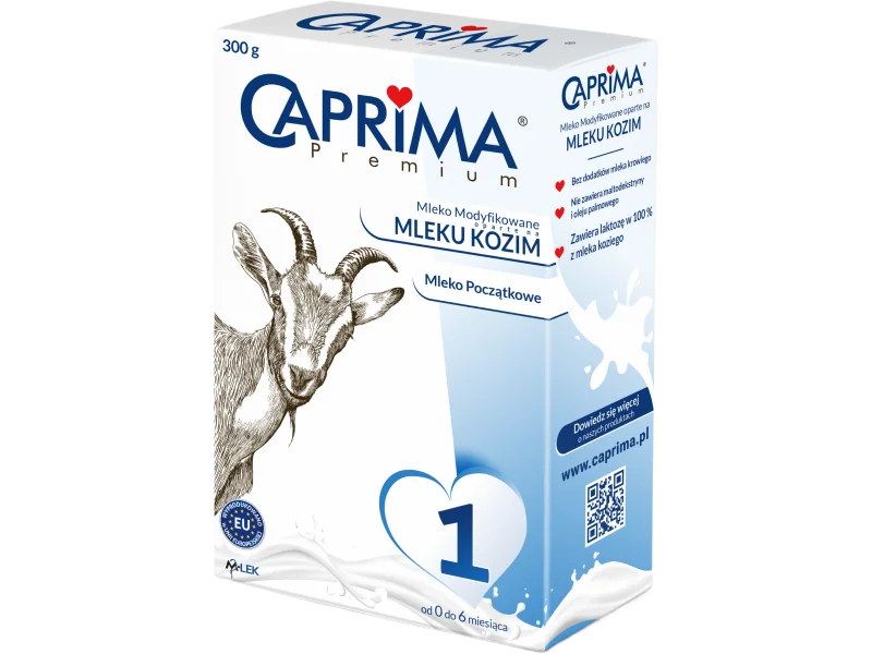 Caprima Premium 1 mleko początkowe 0-6 mcy mleko modyfikowane na bazie mleka koziego, proszek