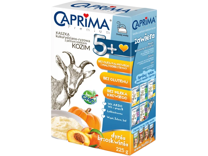 CAPRIMA PREMIUM kaszka kukurydziano-ryżowa z pełnym mlekiem kozim 5+