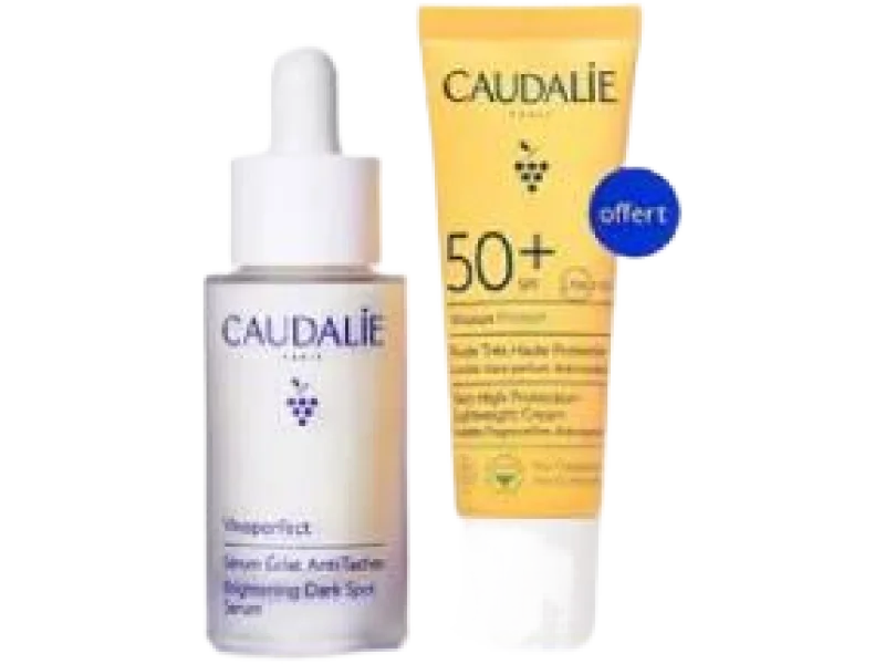Caudalie Vinoperfect serum przeciw przebarwieniom + Vinosun Protect krem SPF 50+ [ZESTAW]