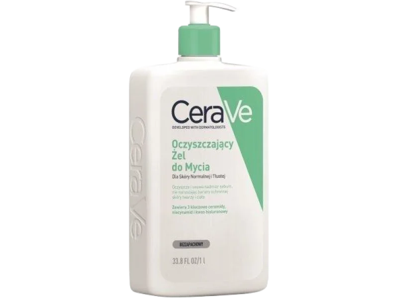 CeraVe oczyszczający żel do mycia do cery normalnej i tłustej