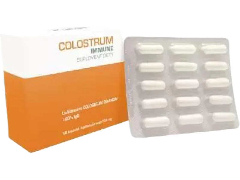 Colostrum Immune liofilizowane colostrum bovinum 60% IgG, kapsułki dojelitowe