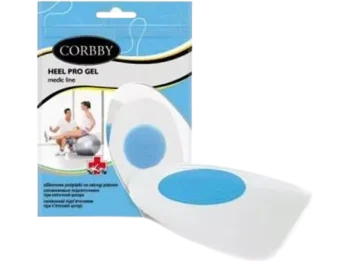 Zdjęcie produktu CORBBY HEEL PRO GEL silikonowe podpiętki na ostrogi piętowe, wkładki do butów