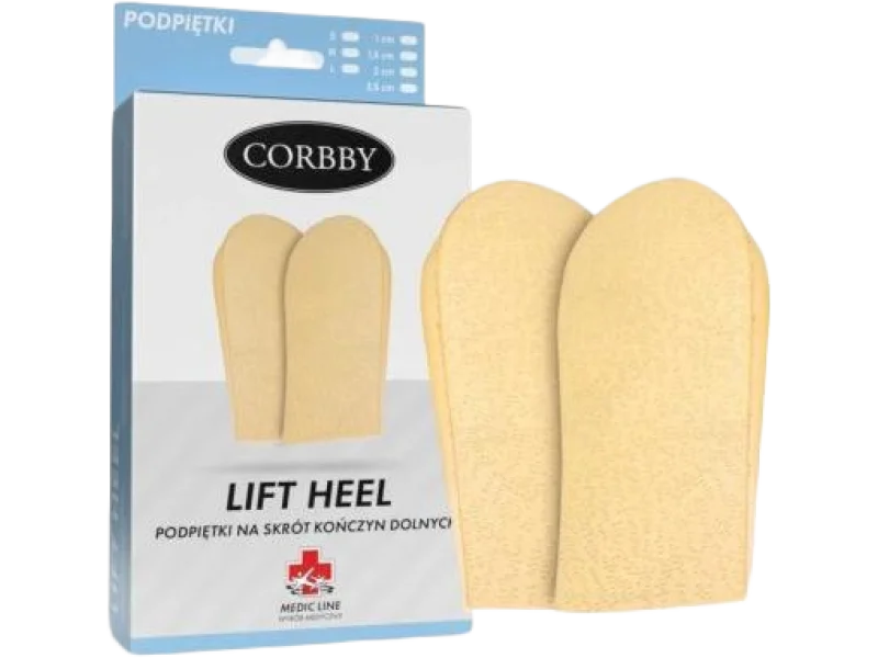 Corbby Lift Heel podpiętki na skrót kończyn dolnych, wkładki do butów