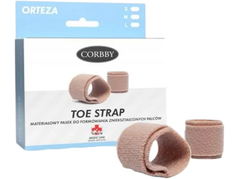 Corbby Toe Strap materiałowy pasek do formowania zniekształconych palców, rozmiar L