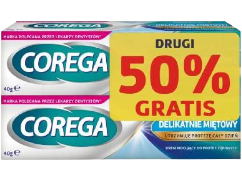 Corega Extra Strong delikatnie miętowy, krem