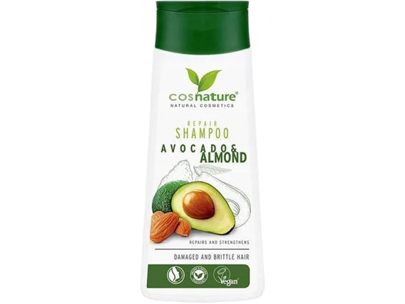 COSNATURE Naturalny regenerujący szampon do włosów z awokado i migdałami