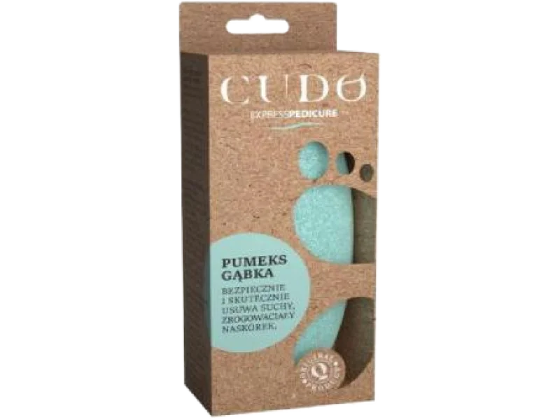 CUDO Express Pedicure, gąbka-pumeks do stóp Mint ECO Paper Pack