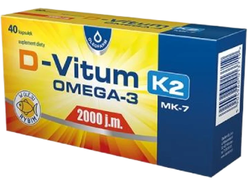 D-Vitum 2000 j.m. K2 MK-7 Omega-3, kapsułki