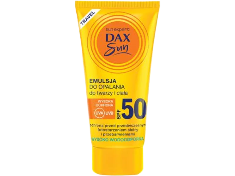 Dax Sun Travel do opalania do twarzy i ciała SPF 50, emulsja