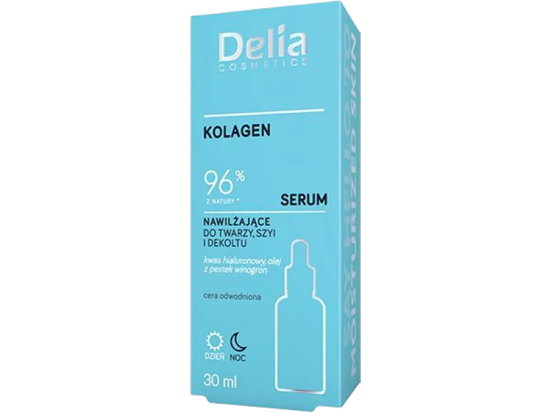 Delia Cosmetics kolagen serum nawilżające do twarzy szyi i dekoltu