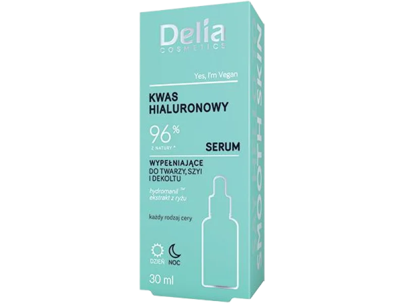 Delia Cosmetics kwas hialuronowy serum wypełniające do twarzy szyi i dekoltu