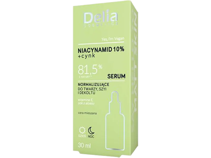 Delia Cosmetics niacynamid + cynk serum normalizujące do twarzy szyi i dekoltu