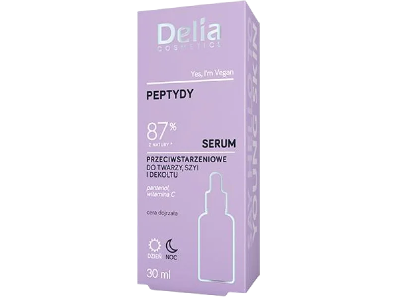 Delia Cosmetics Peptydy przeciwstarzeniowe do twarzy szyi i dekoltu, serum