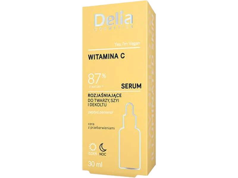 Delia Cosmetics witamina C rozjaśniające do twarzy szyi i dekoltu, serum