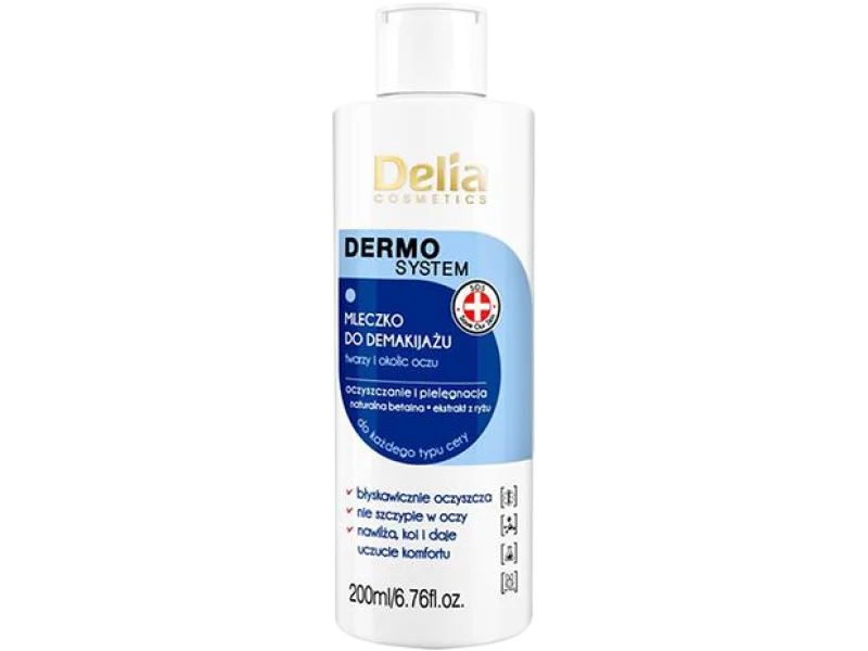 Delia Dermo System mleczko do demakijażu twarzy i okolic oczu