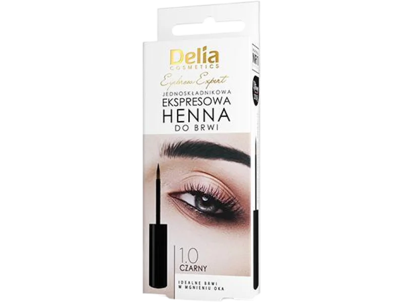 Delia Eyebrow Expert jednoskładnikowa ekspresowa henna do brwi 1.0 czarny, żel