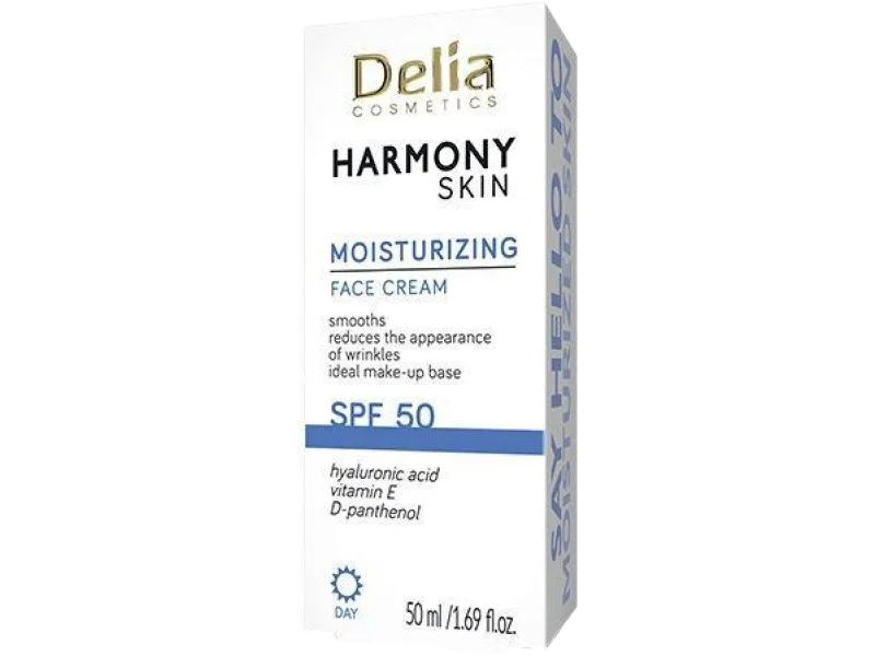 Delia Harmony Skin krem nawilżający z filtrem SPF50