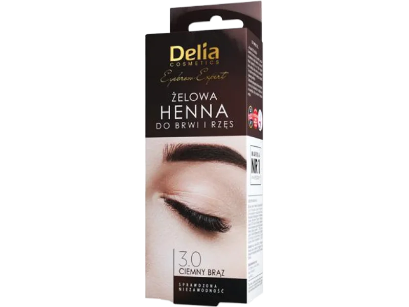 Delia żelowa henna do brwi i rzęs ciemny brąz 3.0