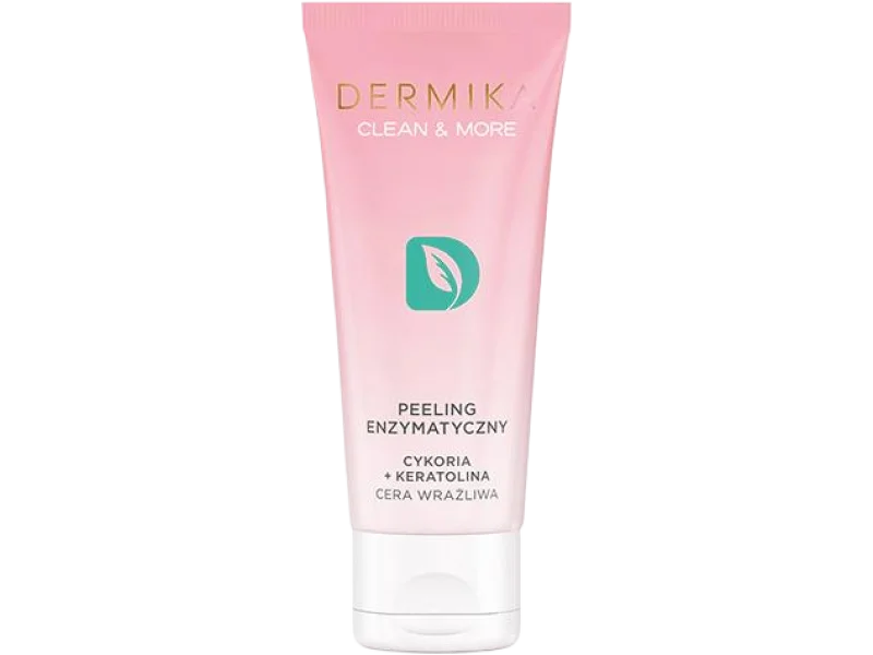 Dermika Clean & More peeling enzymatyczny cykoria + keratolina, cera wrażliwa, żel
